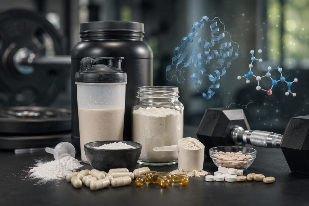 Supplemente | Krafttraining & Muskelaufbau – Kreatin und Protein als Forschungsschwerpunkt
